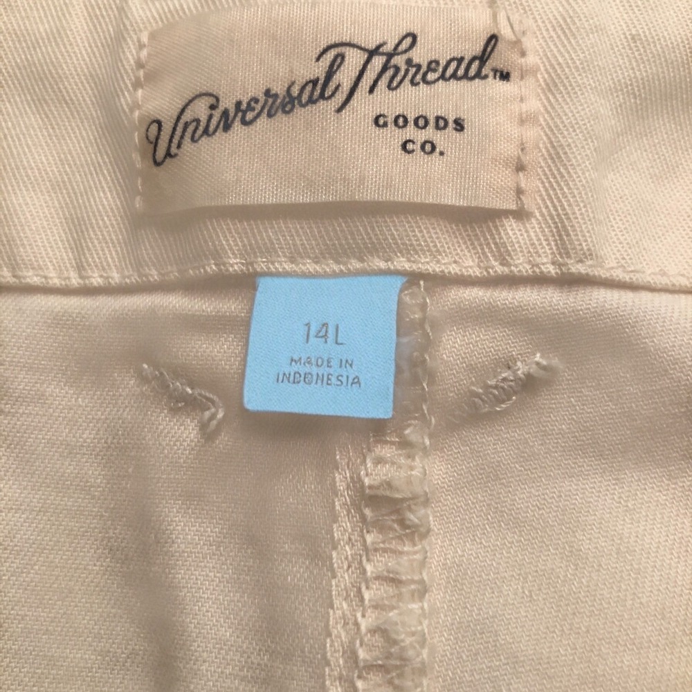 Universal Thread Cargo Pants Relaxed Fit Utility‎ Pockets Beige Size 14L